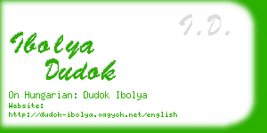 ibolya dudok business card